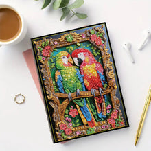 Load image into Gallery viewer, 5D Diamond Painting Notebook DIY Diamond Art Dairy Book Kits for Adults(Parrot)
