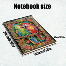 Load image into Gallery viewer, 5D Diamond Painting Notebook DIY Diamond Art Dairy Book Kits for Adults(Parrot)