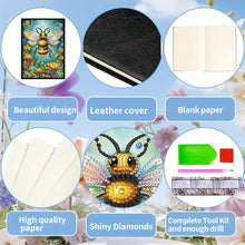Load image into Gallery viewer, 5D Diamond Painting Notebook DIY Diamond Art Dairy Book Kits for Adults (Bee)