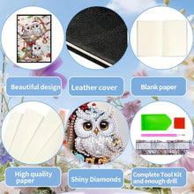 Load image into Gallery viewer, 5D Diamond Painting Notebook DIY Diamond Art Dairy Book Kits (Christmas Owl)