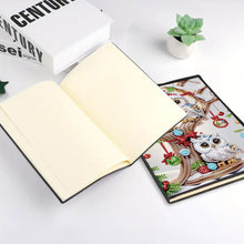 Load image into Gallery viewer, 5D Diamond Painting Notebook DIY Diamond Art Dairy Book Kits (Christmas Owl)