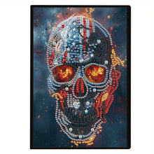 Load image into Gallery viewer, 5D Diamond Painting Notebook DIY Diamond Art Dairy Book Kits (Fire Skull)