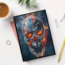 Load image into Gallery viewer, 5D Diamond Painting Notebook DIY Diamond Art Dairy Book Kits (Fire Skull)