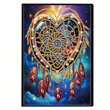 Load image into Gallery viewer, 5D Diamond Painting Notebook DIY Diamond Art Dairy Book Kit (Love Dream Catcher)