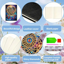 Load image into Gallery viewer, 5D Diamond Painting Notebook DIY Diamond Art Dairy Book Kit (Love Dream Catcher)