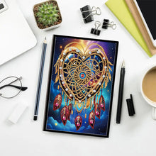 Load image into Gallery viewer, 5D Diamond Painting Notebook DIY Diamond Art Dairy Book Kit (Love Dream Catcher)