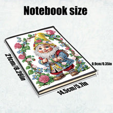 Load image into Gallery viewer, 5D Diamond Painting Notebook DIY Diamond Art Dairy Book Kits for Adults (Gnome)