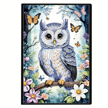 Load image into Gallery viewer, 5D Diamond Painting Notebook DIY Diamond Art Dairy Book Kits (Butterfly Owl)