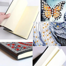 Load image into Gallery viewer, 5D Diamond Painting Notebook DIY Diamond Art Dairy Book Kits (Butterfly Owl)