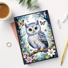Load image into Gallery viewer, 5D Diamond Painting Notebook DIY Diamond Art Dairy Book Kits (Butterfly Owl)