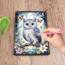 Load image into Gallery viewer, 5D Diamond Painting Notebook DIY Diamond Art Dairy Book Kits (Butterfly Owl)