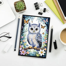 Load image into Gallery viewer, 5D Diamond Painting Notebook DIY Diamond Art Dairy Book Kits (Butterfly Owl)