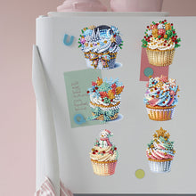 Load image into Gallery viewer, 6Pcs Acrylic Special Shape Christmas Cake Diamond Painting Fridge Magnets