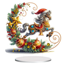 Load image into Gallery viewer, Acrylic Special Shaped Christmas Horse Diamond Painting Desktop Decorations