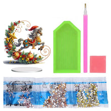 Load image into Gallery viewer, Acrylic Special Shaped Christmas Horse Diamond Painting Desktop Decorations