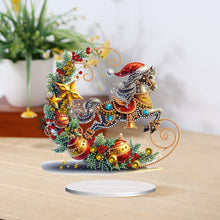 Load image into Gallery viewer, Acrylic Special Shaped Christmas Horse Diamond Painting Desktop Decorations