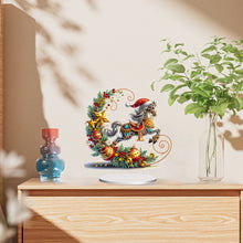 Load image into Gallery viewer, Acrylic Special Shaped Christmas Horse Diamond Painting Desktop Decorations