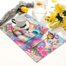Load image into Gallery viewer, Kitten Diamond Painting Placemats Heat Resistant Table Mat for Beginners