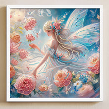 Load image into Gallery viewer, Diamond Painting - Partial Crystal - Dream Crystal Princess Flower and Elf Girl (30*30CM)