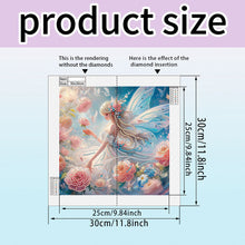Load image into Gallery viewer, Diamond Painting - Partial Crystal - Dream Crystal Princess Flower and Elf Girl (30*30CM)