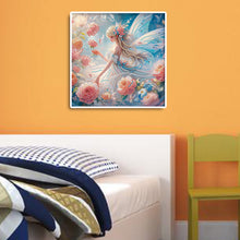 Load image into Gallery viewer, Diamond Painting - Partial Crystal - Dream Crystal Princess Flower and Elf Girl (30*30CM)