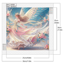 Load image into Gallery viewer, Diamond Painting - Partial Crystal - Dream Crystal Princess Wing Girl (30*30CM)