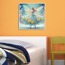 Load image into Gallery viewer, Diamond Painting - Partial Crystal - Dream Crystal Princess Yellow Flower Spirit Array (30*30CM)