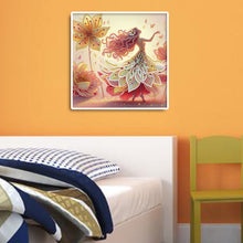 Load image into Gallery viewer, Diamond Painting - Partial Crystal - Dream Crystal Princess Feather Flower Girl (30*30CM)