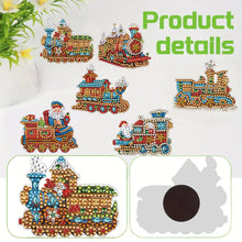 Load image into Gallery viewer, 6Pcs Special Shape Xmas Train Diamond Painting Fridge Magnets for Home Decor