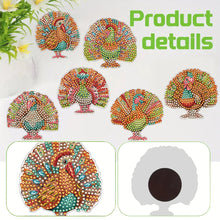 Load image into Gallery viewer, 6Pcs Special Shape Turkey Diamond Painting Fridge Magnets for Home Decor