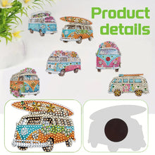 Load image into Gallery viewer, 6Pcs Special Shape Bus Train Diamond Painting Fridge Magnets for Home Decor