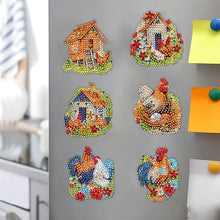 Load image into Gallery viewer, 6Pcs Special Shape Chicken Coop Diamond Painting Fridge Magnets for Home Decor
