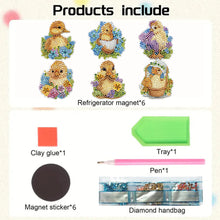 Load image into Gallery viewer, 6Pcs Special Shape Duck Diamond Painting Fridge Magnets for Home Decor