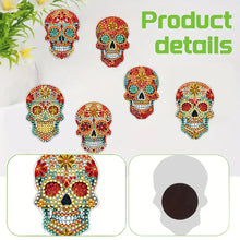 Load image into Gallery viewer, 6Pcs Special Shape Skull Diamond Painting Fridge Magnets for Home Decor