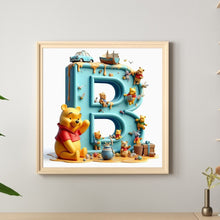 Load image into Gallery viewer, Diamond Painting - Full Round - Winnie the Pooh's 26 Letters B (30*30CM)