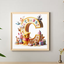 Load image into Gallery viewer, Diamond Painting - Full Round - Winnie the Pooh's 26 Letters C (30*30CM)