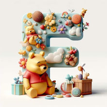 Load image into Gallery viewer, Diamond Painting - Full Round - Winnie the Pooh's 26 Letters F (30*30CM)