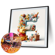 Load image into Gallery viewer, Diamond Painting - Full Round - Winnie the Pooh's 26 Letters F (30*30CM)