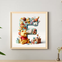 Load image into Gallery viewer, Diamond Painting - Full Round - Winnie the Pooh's 26 Letters F (30*30CM)