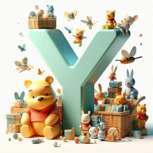 Load image into Gallery viewer, Diamond Painting - Full Round - 26 letters of the alphabet Y for Winnie the Pooh (30*30CM)