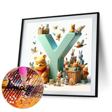 Load image into Gallery viewer, Diamond Painting - Full Round - 26 letters of the alphabet Y for Winnie the Pooh (30*30CM)