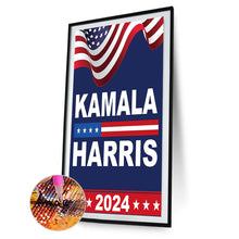 Load image into Gallery viewer, Diamond Painting - Full Round - Kamala Harris (30*45CM)