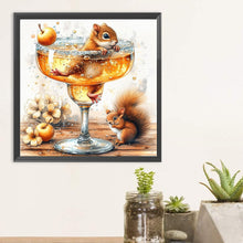 Load image into Gallery viewer, Diamond Painting - Full Round - Squirrel in glass (30*30CM)