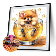 Load image into Gallery viewer, Diamond Painting - Full Round - Pomeranian in glass (30*30CM)