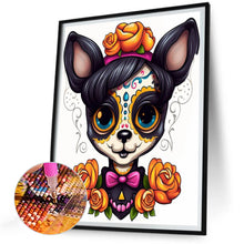Load image into Gallery viewer, Diamond Painting - Full Round - Halloween skeleton dog (30*40CM)