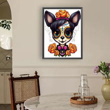 Load image into Gallery viewer, Diamond Painting - Full Round - Halloween skeleton dog (30*40CM)