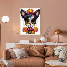 Load image into Gallery viewer, Diamond Painting - Full Round - Halloween skeleton dog (30*40CM)