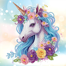 Load image into Gallery viewer, Diamond Painting - Partial Special Shaped - Unicorn (30*30CM)