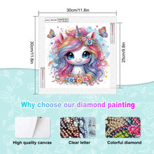 Load image into Gallery viewer, Diamond Painting - Partial Special Shaped - Unicorn (30*30CM)