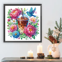 Load image into Gallery viewer, Diamond Painting - Partial Special Shaped - Coffee and peony (30*30CM)